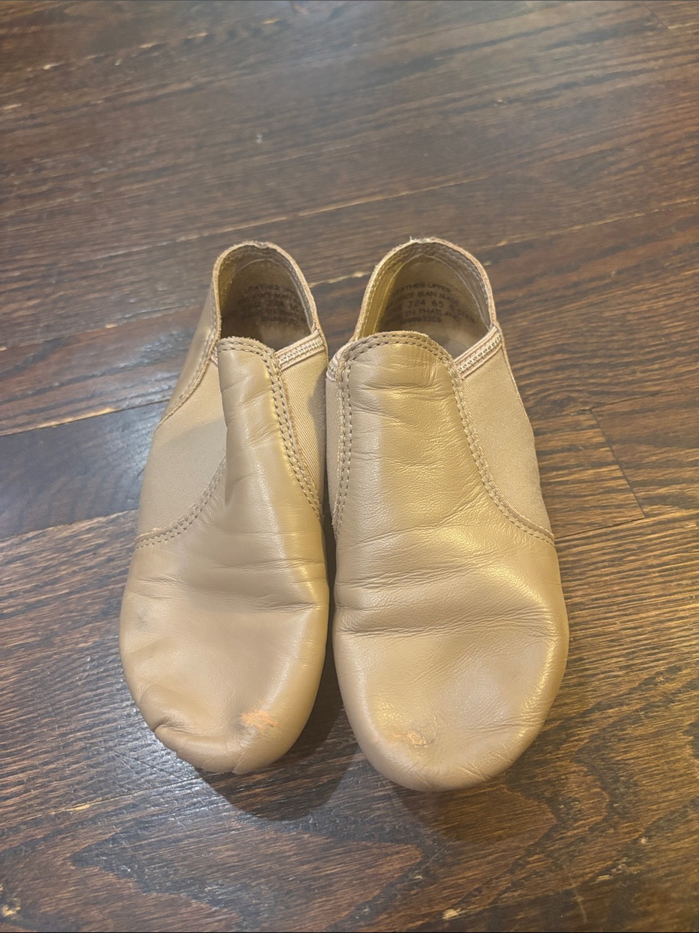 Capezio Tan Leather Kids Jazz Shoes